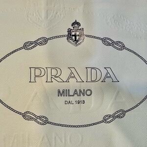 🛍️ Parda Shopping Bag_Authentic_With Black Logo Print 🛍️